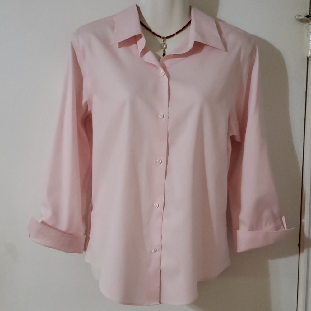 CASUAL CORNER PINK WOMENS SHIRT.